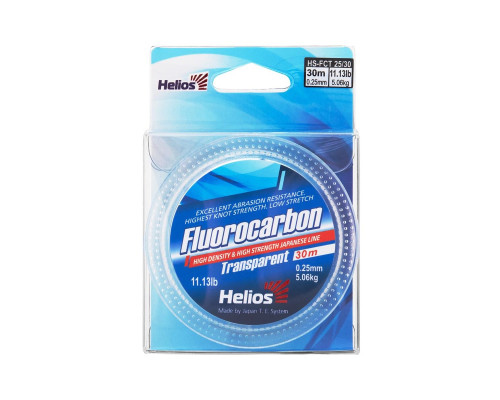 Леска FLUOROCARBON Transparent 0,25mm/30 (HS-FCT 25/30) Helios