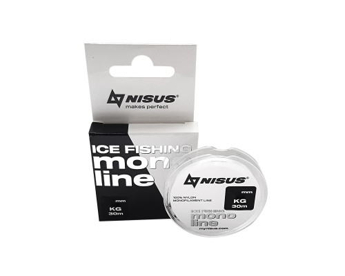 Леска MONOLINE ICE FISHING 0,10mm/30m Nylon Transparent (N-MIF-010-30) Nisus