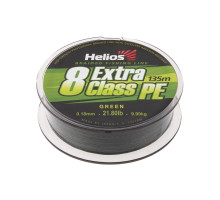 Шнур плетеный EXTRA CLASS 8 PE BRAID Green 0,18mm/135 (HS-8PEG-18/135 G) Helios