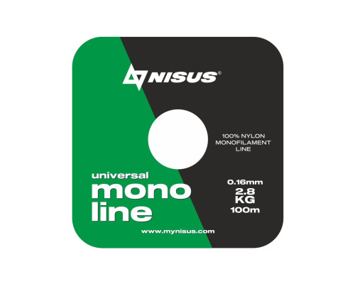 Леска MONOLINE Green 0,16mm/100m Nylon (N-MG-016-100) Nisus