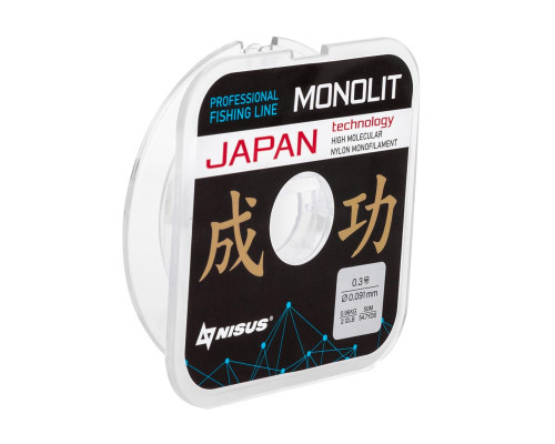 Леска MONOLIT 0,091mm/50m Nylon Transparent (N-MO-0.091-50) Nisus Леска MONOLIT 0,091mm/50m Nylon Transparent (N-MO-0.091-50) Nisus