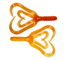 Твистер Credo Four Tail 3,35"/8,5 см Orange & Yellow 10шт. (HS-20-015) Helios