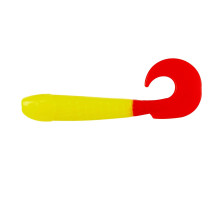 Твистер Long Hybrid 3,55"/9,0 см Acid lemon & Red 7шт. (HS-15-029) Helios