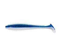 Виброхвост Shaggy 5,12"/13 см Blue Sparkles & White 5шт. (HS-18-026) Helios