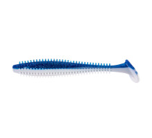 Виброхвост Shaggy 5,12"/13 см Blue Sparkles & White 5шт. (HS-18-026) Helios