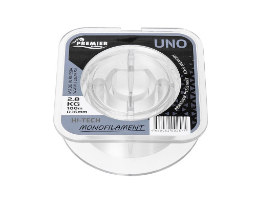 Леска UNO 0,16mm/100m Clear Nylon (PR-U-C-016-100) Premier Fishing