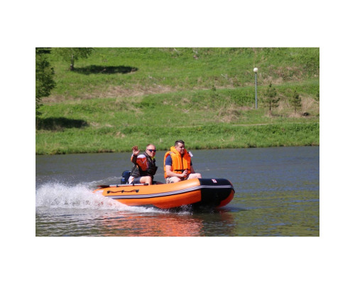 Лодка Алтай 340L оранжевый/черный Тонар