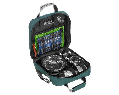Набор для пикника Picnic на 4 персоны зеленый (HS-PCG-4) Helios МП Набор для пикника Picnic на 4 персоны зеленый (HS-PCG-4) Helios МП