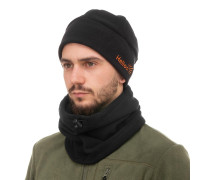 Комплект флисовый POLARIS (шапка, бафф) цв. черный р.XL (T-HS-HB-B) Helios