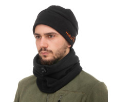 Комплект флисовый POLARIS (шапка, бафф) цв. черный р.XL (T-HS-HB-B) Helios