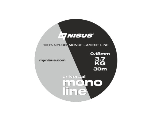 Леска MONOLINE Universal 0,18mm/30m Nylon Transparent (N-MU-018-30) Nisus