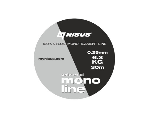 Леска MONOLINE Universal 0,25mm/30m Nylon Transparent (N-MU-025-30) Nisus