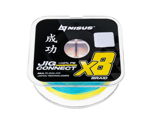Шнур JIG CONNECT X8 PE Multicolor 150m #2.0, 0.22mm 15.5кг/22.9LB (T-N-JC-X8-0.22-150-M) NISUS Шнур JIG CONNECT X8 PE Multicolor 150m #2.0, 0.22mm 15.5кг/22.9LB (T-N-JC-X8-0.22-150-M) NISUS