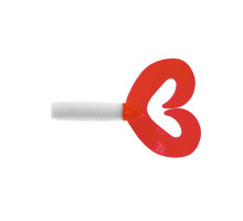 Твистер Credo Double Tail 3,54"/9 см White RT 5шт. (HS-28/1-003) Helios