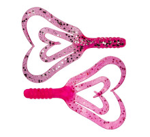 Твистер Credo Four Tail 3,35"/8,5 см Silver Sparkles & Pink 10шт. (HS-20-035) Helios