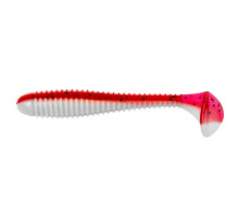 Виброхвост Catcher 3,55"/9 см Red & White 5шт. (HS-2-003) Helios