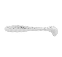 Виброхвост Catcher 3,55"/9 см White & Sparkles 5шт. (HS-2-002) Helios