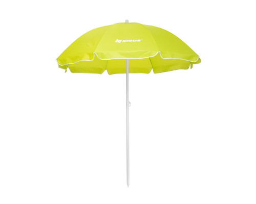 Зонт пляжный d 2,00м прямой салатовый (28/32/210D) (N-200) NISUS 