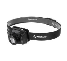 Фонарь налобный сенсорный 380 LM, IP44, USB (N-FN-HL18) NISUS PRO