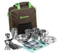 Набор для пикника Picnic на 4 персоны коричневый (N-PCB-4) Nisus