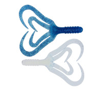 Твистер Credo Four Tail 3,35"/8,5 см Blue Sparkles & White 10шт. (HS-20-026) Helios