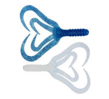Твистер Credo Four Tail 3,35"/8,5 см Blue Sparkles & White 10шт. (HS-20-026) Helios