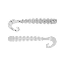Твистер Credo Long Body 2,95"/7,5 см White & Sparkles 12шт. (HS-9-002) Helios