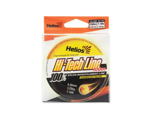 Леска Hi-tech Line Nylon Fluorescent Yellow 0,20mm/100 (HS-NBF 20/100) Helios Леска Hi-tech Line Nylon Fluorescent Yellow 0,20mm/100 (HS-NBF 20/100) Helios