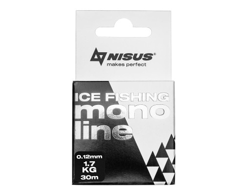 Леска MONOLINE ICE FISHING 0,12mm/30m Nylon Transparent (N-MIF-012-30) Nisus