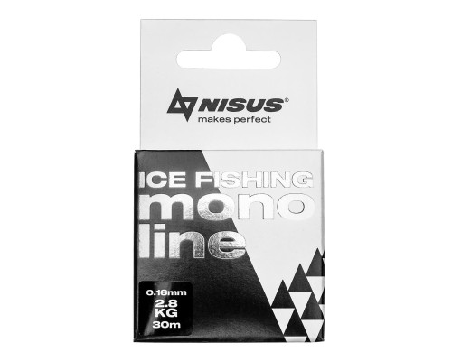 Леска MONOLINE ICE FISHING 0,16mm/30m Nylon Transparent (N-MIF-016-30) Nisus