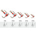 Тройник MUSTAD №8 3D глазок с эпоксидом 109P c фосфором (TRMS-8-E-109P) Helios