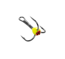 Тройник фосфорный со стразом (желтый) №12 Premier Fishing