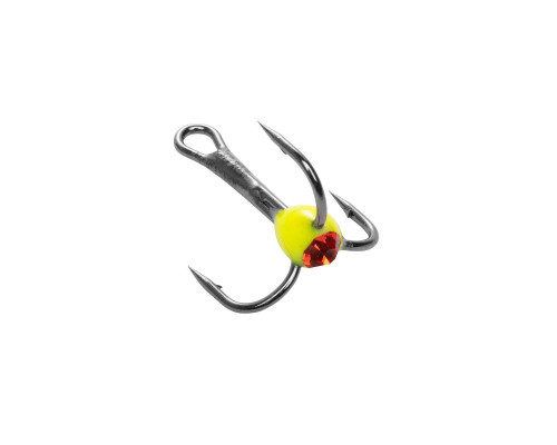 Тройник фосфорный со стразом (желтый) №12 Premier Fishing