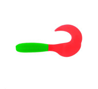 Твистер Credo 3,35"/8,5 см Lime & Red 7шт. (HS-11-021) Helios