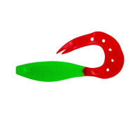 Твистер Kasandra 4"29/10,9см Lime & Red 5шт. (HS-34-021) Helios