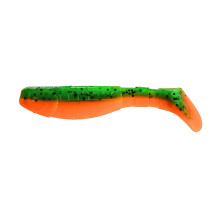 Виброхвост несъедоб. Chubby 3,55"/9 см Pepper Green & Orange 100шт. (HS-4-018-N) Helios