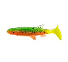 Виброхвост несъедоб. Nelma 3,15"/8 см Pepper Green & Orange LT 100шт. (HS-26-032-N) Helios