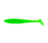 Виброхвост несъедоб. Shaggy 5,12/13 см Electric green 50шт. (HS-18-007-N) Helios