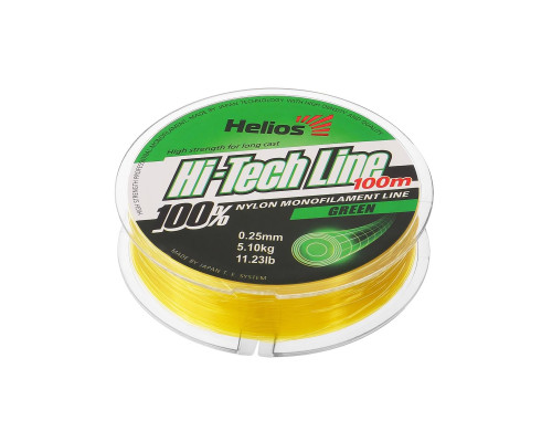 Леска Hi-tech Line Nylon Green 0,25mm/100 (HS-NB 25/100) Helios