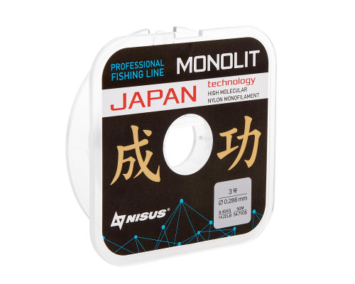 Леска MONOLIT 0,286mm/50m Nylon Transparent (N-MO-0.286-50) Nisus Леска MONOLIT 0,286mm/50m Nylon Transparent (N-MO-0.286-50) Nisus