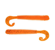 Твистер Credo Long Body 2,95"/7,5 см Orange & Sparkles 12шт. (HS-9-022) Helios