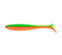 Виброхвост несъедоб. Shaggy 5,12/13 см Pepper Green & Orange 50шт. (HS-18-018-N) Helios