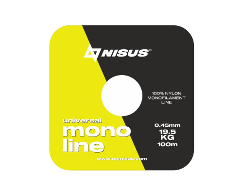 Леска MONOLINE Fluorescent Yellow 0,45mm/100m Nylon (N-MFY-045-100) Nisus