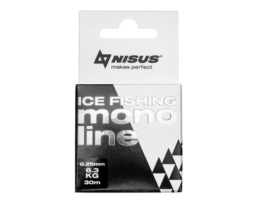 Леска MONOLINE ICE FISHING 0,25mm/30m Nylon Transparent (N-MIF-025-30) Nisus