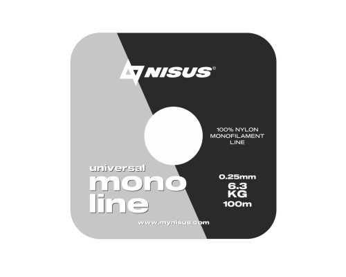 Леска MONOLINE Universal 0,25mm/100m Nylon Transparent (N-MU-025-100) Nisus