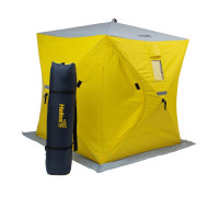 Палатка зимняя утепл. Куб 1,8х1,8 yellow/gray (HS-ISCI-180YG) Helios