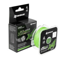 Шнур JIG CONNECT X4 PE Light Green 150m #0.25, 0.08mm 2.4кг/5.7LB (T-N-JC-X4-0.08-150-LG) NISUS