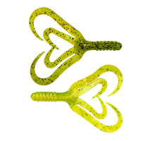 Твистер Credo Four Tail 3,35"/8,5 см Green Lime 10шт. (HS-20-010) Helios