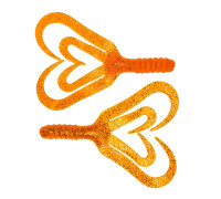 Твистер Credo Four Tail 3,35"/8,5 см Orange & Sparkles 10шт. (HS-20-022) Helios
