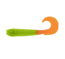 Твистер Long Hybrid 3,55"/9,0 см Lime & Orange 7шт. (HS-15-020) Helios